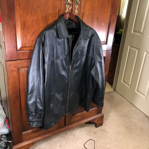Vintage Max USA Black Leather Jacket XXL Removable Liner Included - Picture 11 of 16